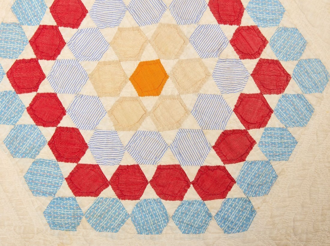 Group of Early Fabrics - Quilts and Coverlets - 11