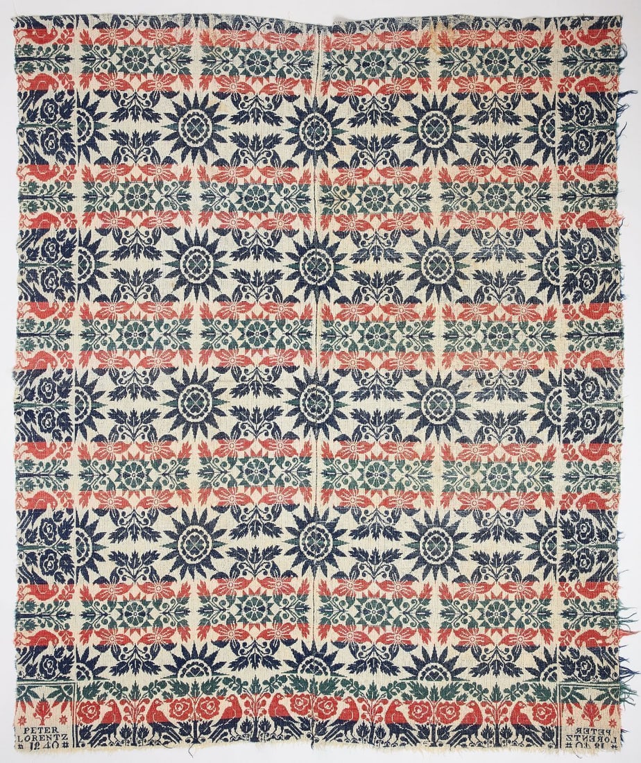 Group of Early Fabrics - Quilts and Coverlets - 5