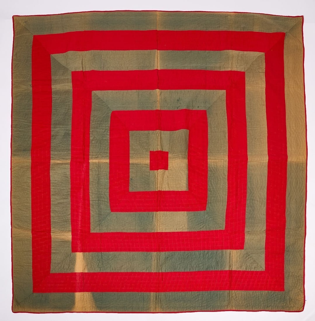 Concentric Square Quilt: Concentric square quilt. American, circa 1920. L 83-1/2 in. W 79-1/2 in.