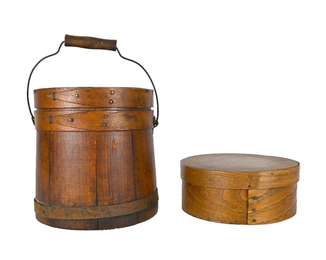 Group of Bentwood Dry Measures and Domestic Containers - 5