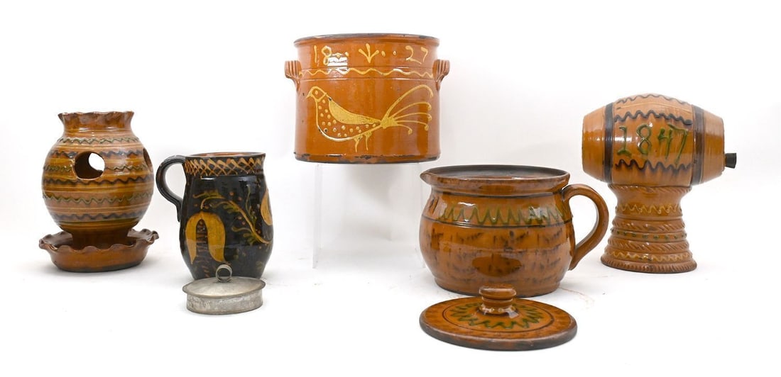 Group of Five Contemporary Redware Pieces by Greg Shooner - 2