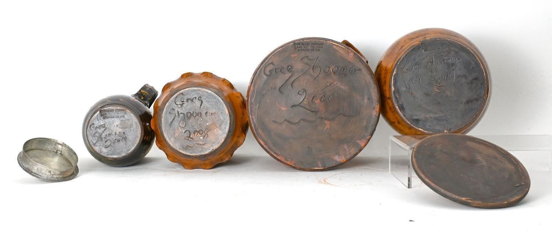 Group of Five Contemporary Redware Pieces by Greg Shooner - 4