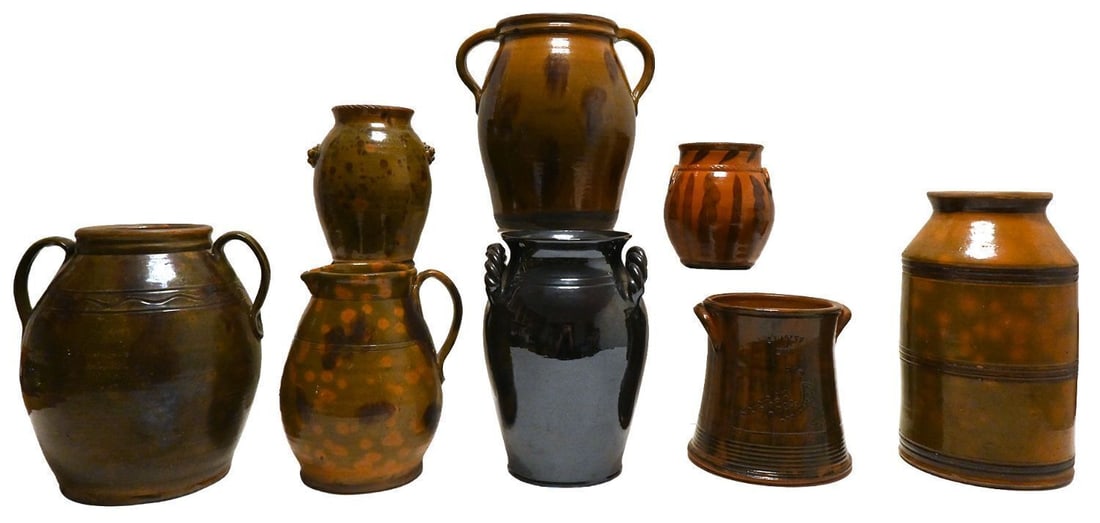 Group of Contemporary Redware Pottery Vases (1 of 3)