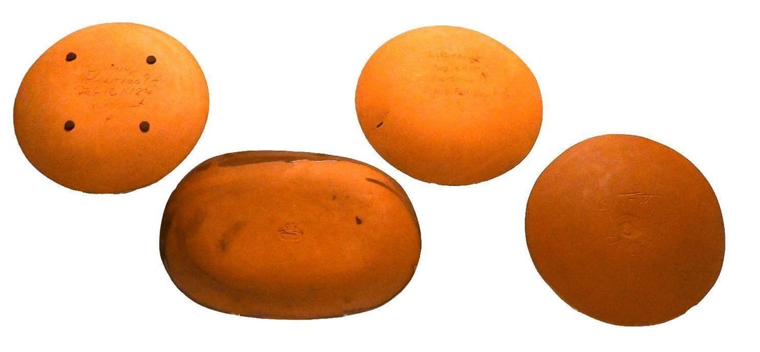 Group of Contemporary Redware Figurines and Plates - 4
