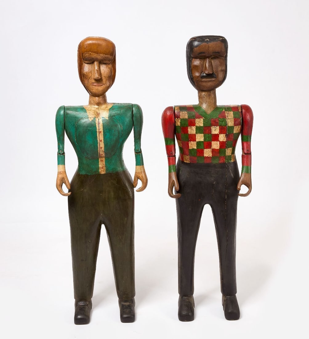 Two Folk Carved Figures (1 of 7)