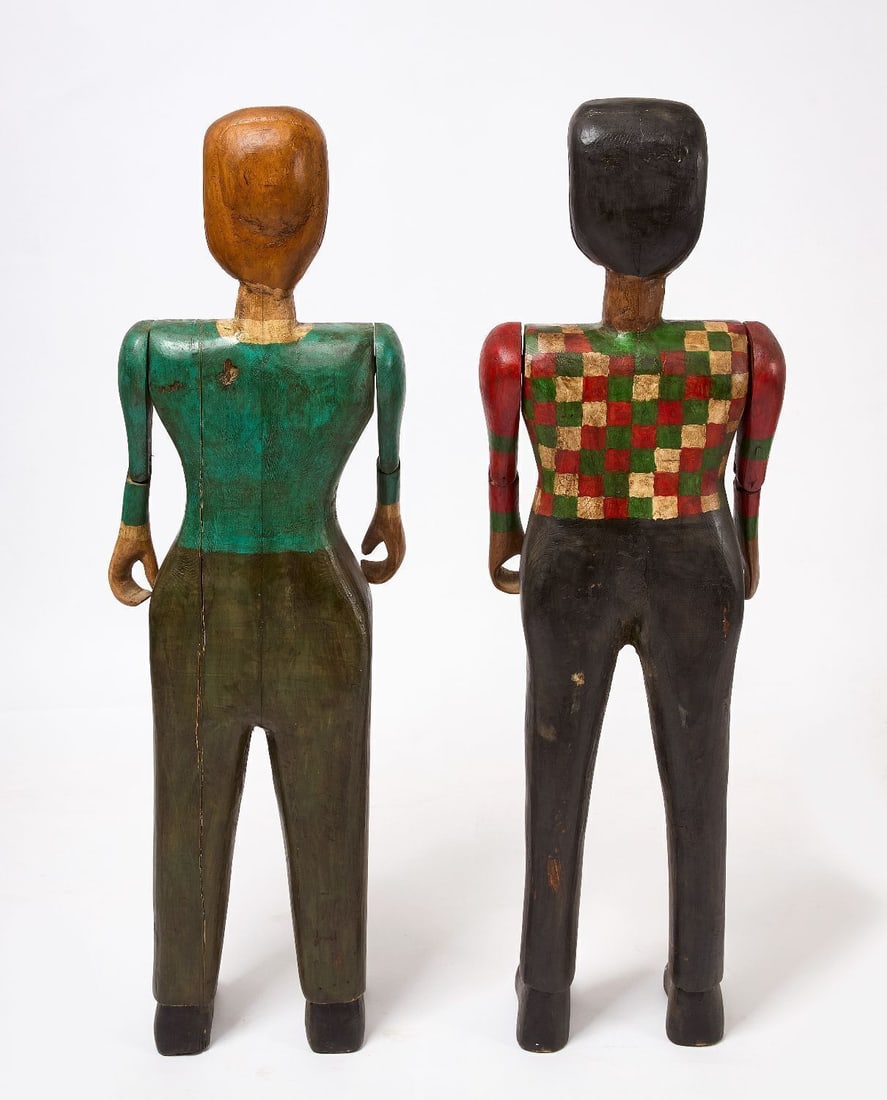 Two Folk Carved Figures - 5