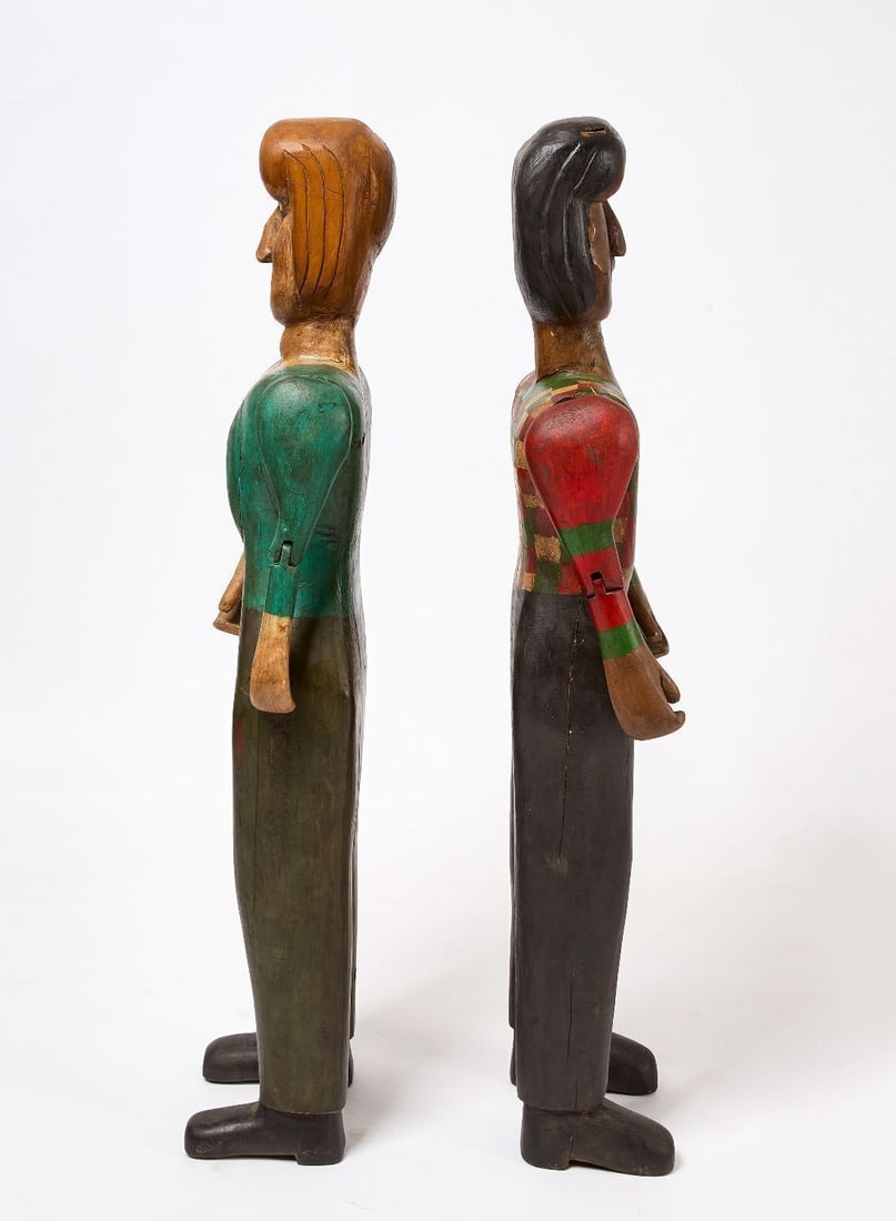 Two Folk Carved Figures - 6