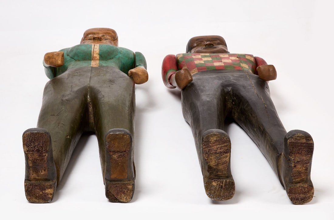 Two Folk Carved Figures - 7