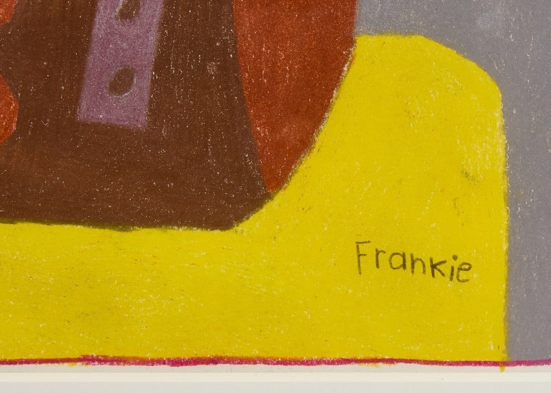 Two Outsider Art Works on Paper, Signed "Frankie" and "Dean" - 2