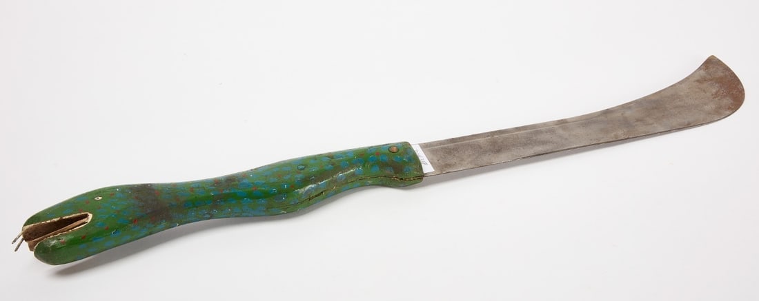 Folk Art Lake Monster Machete - 3