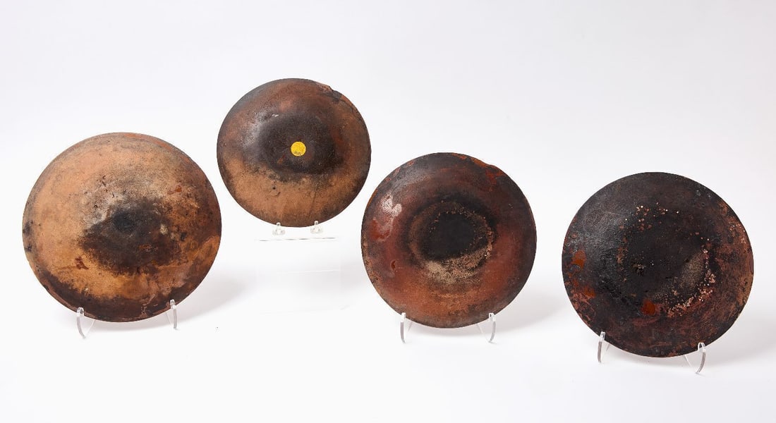 Four Norwalk Slip-Decorated Redware Plates - 2
