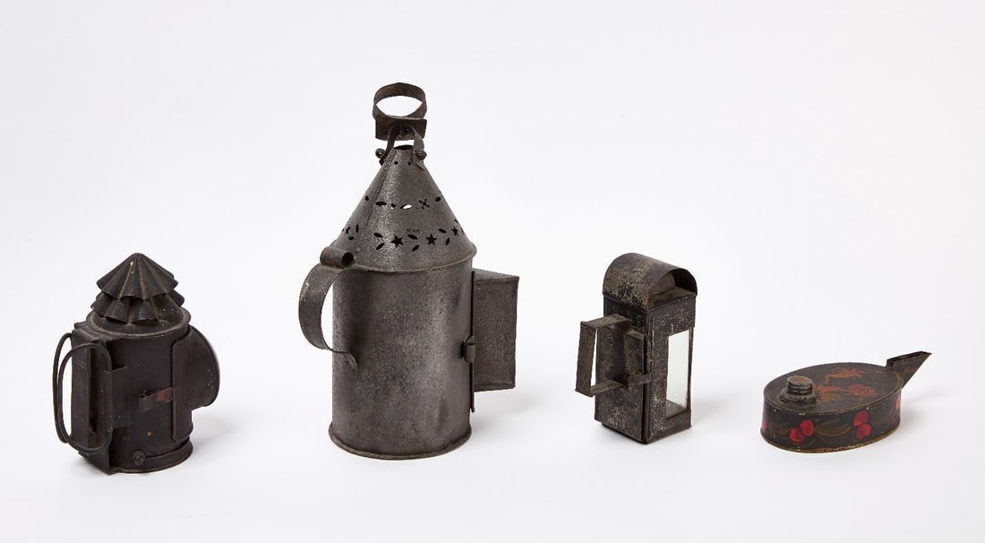 Four Early Tin Lanterns - 2