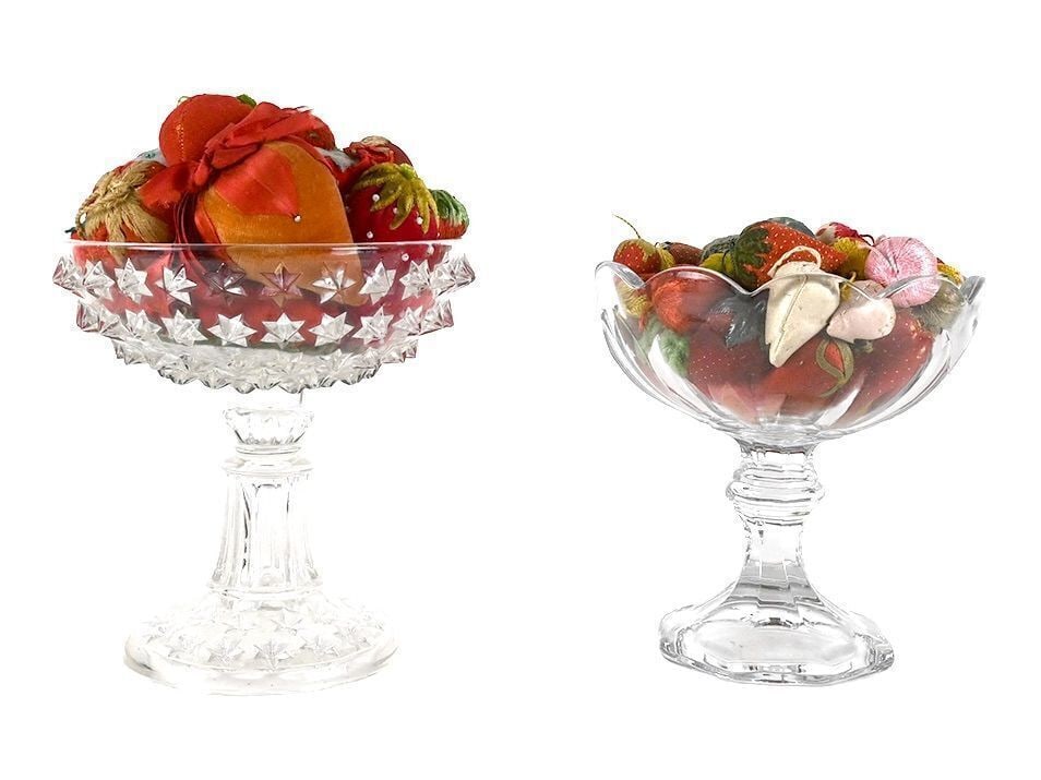 Folk Watermelon and Two Compotes with Fruit Pincushions - 4