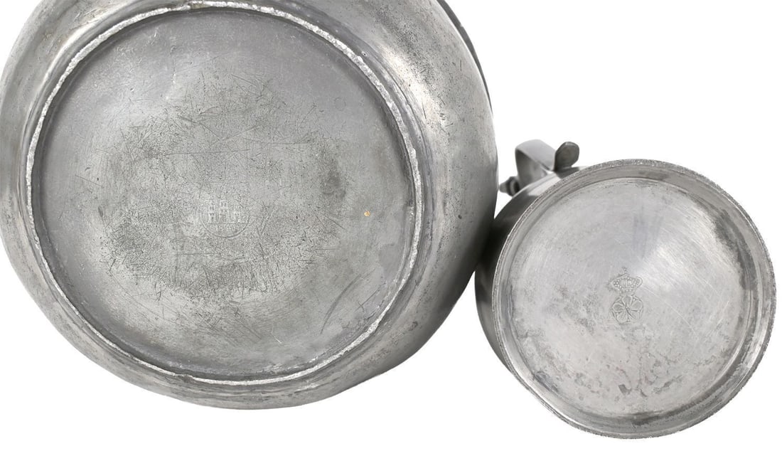 Group of Domestic Pewter Items - 7