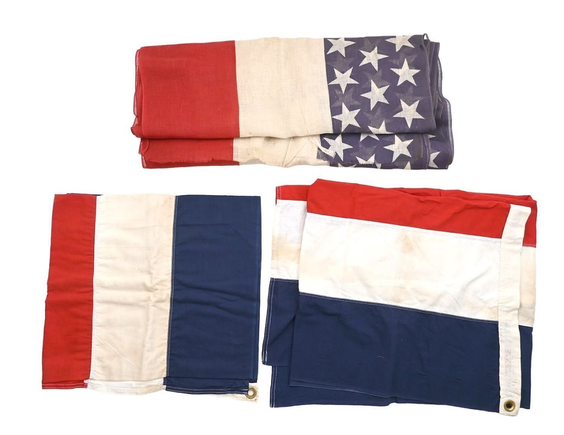 Two American Flags, Star Field Banner, and Patriotic Bunting - 3