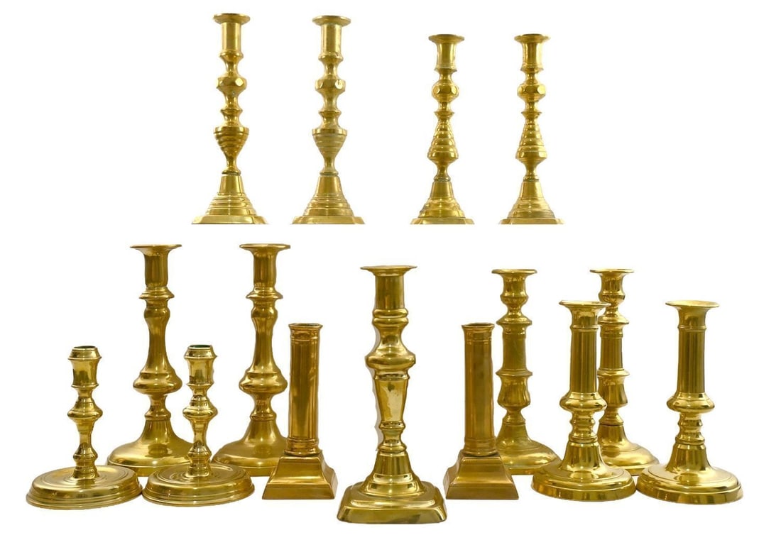 Group of Brass Candlesticks (1 of 5)