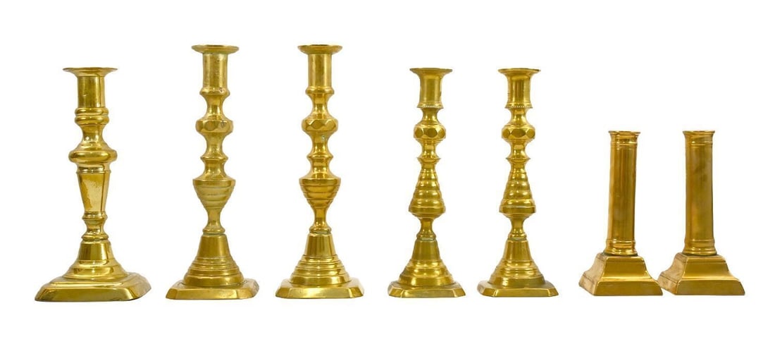 Group of Brass Candlesticks - 2