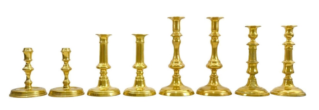 Group of Brass Candlesticks - 4