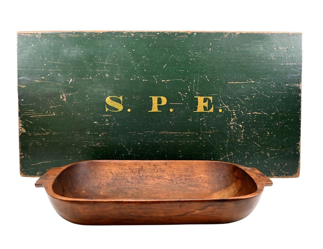Painted Document Box and Carved Trencher (1 of 10)