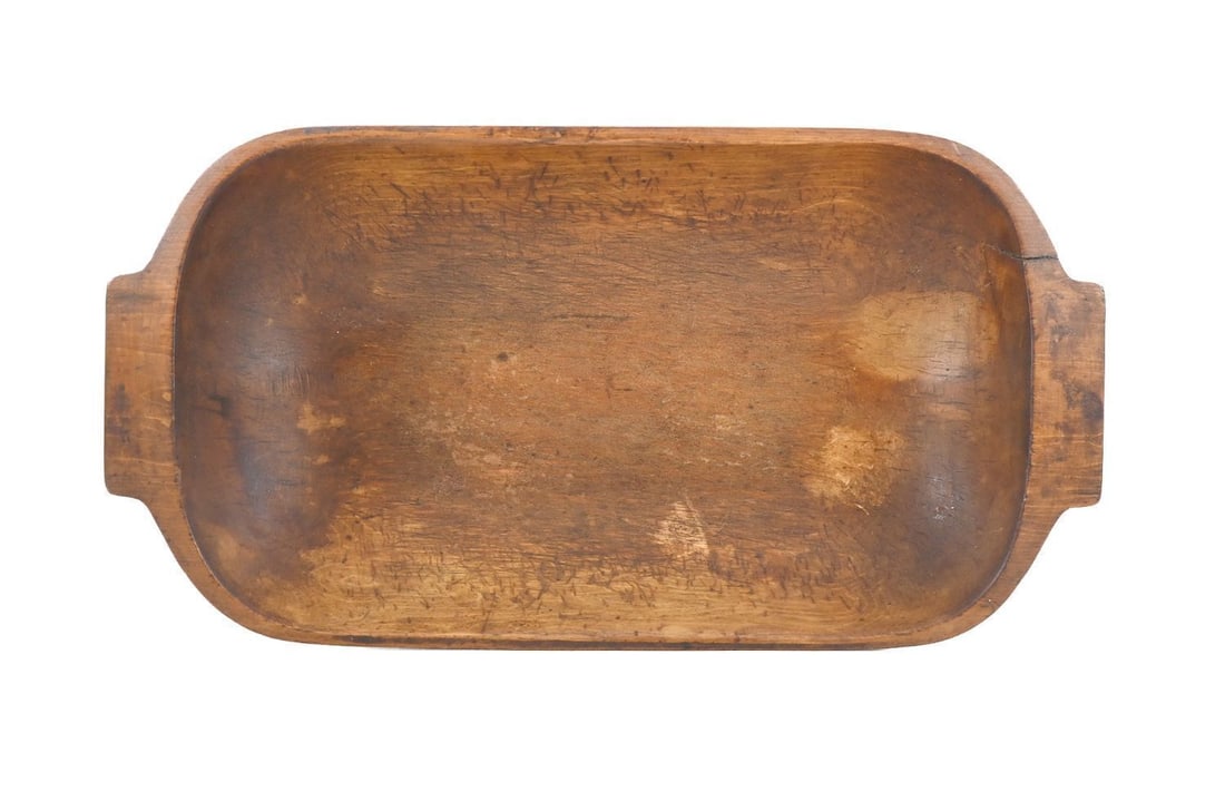 Painted Document Box and Carved Trencher - 2