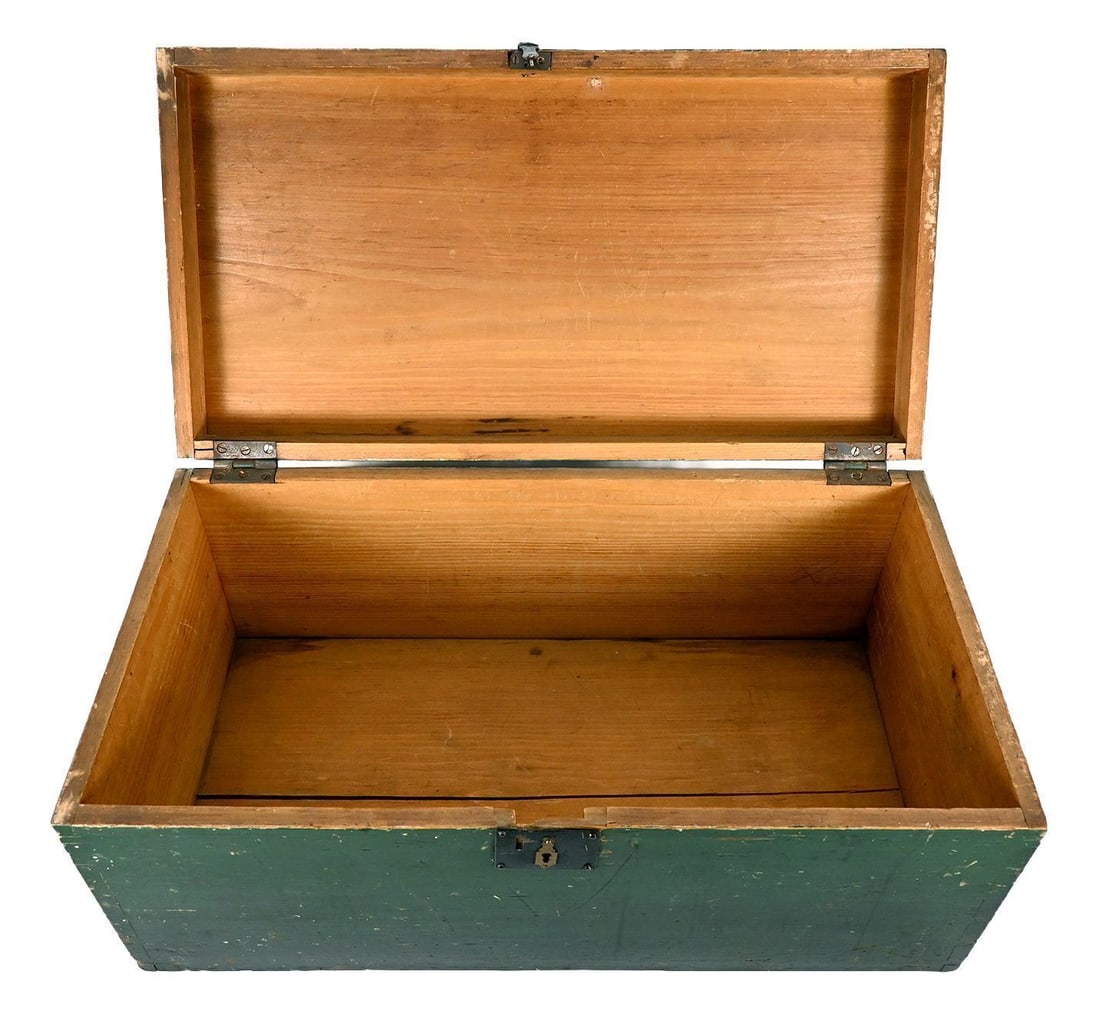 Painted Document Box and Carved Trencher - 6