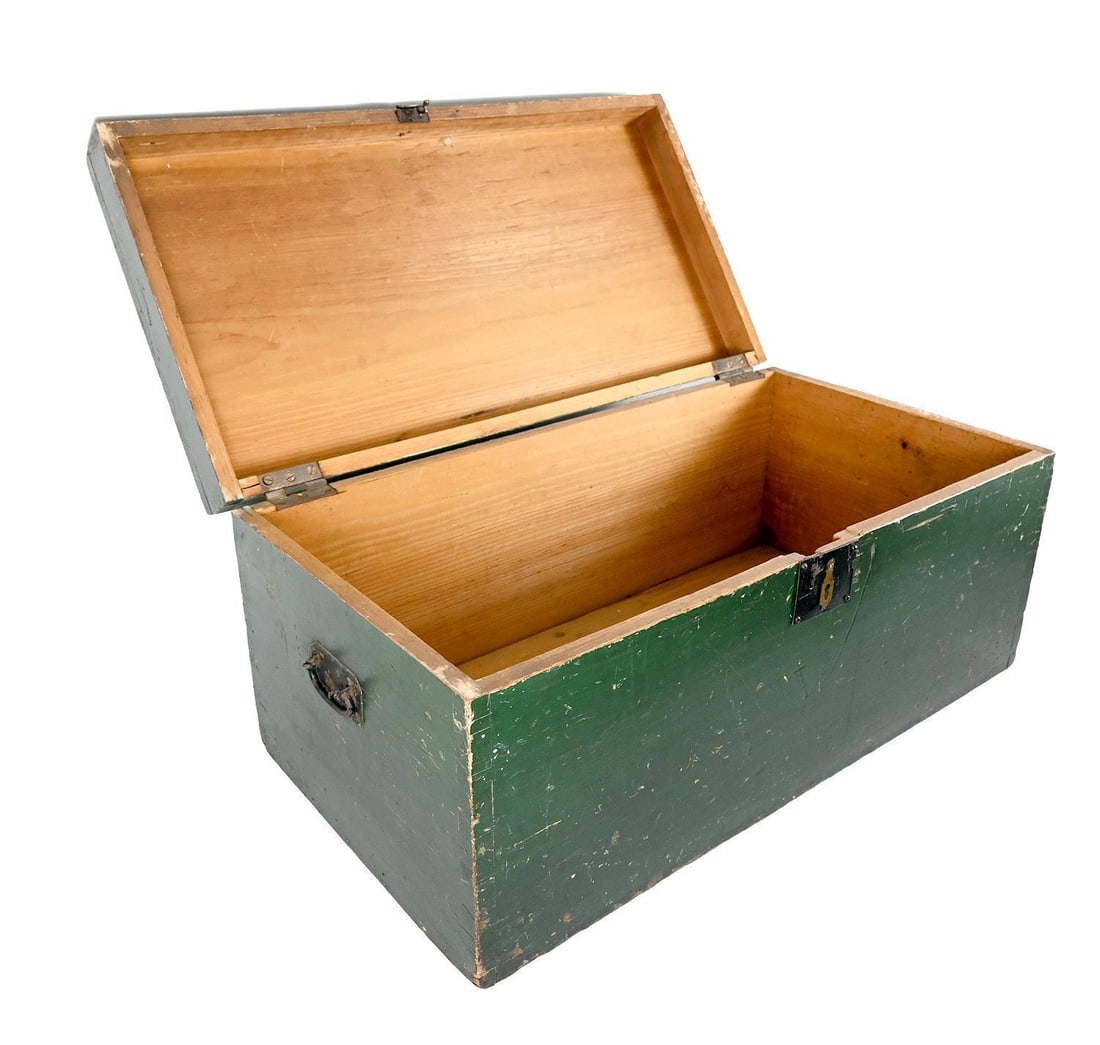 Painted Document Box and Carved Trencher - 7