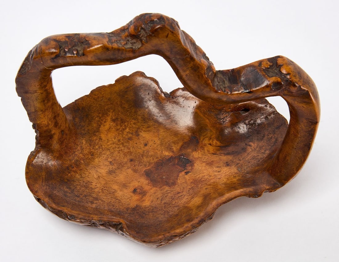 Burl Handled Basket - 4