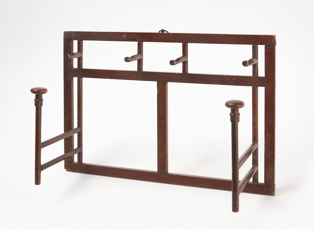 Folk Tape Loom, Wall Rack, and Brass Pail - 3