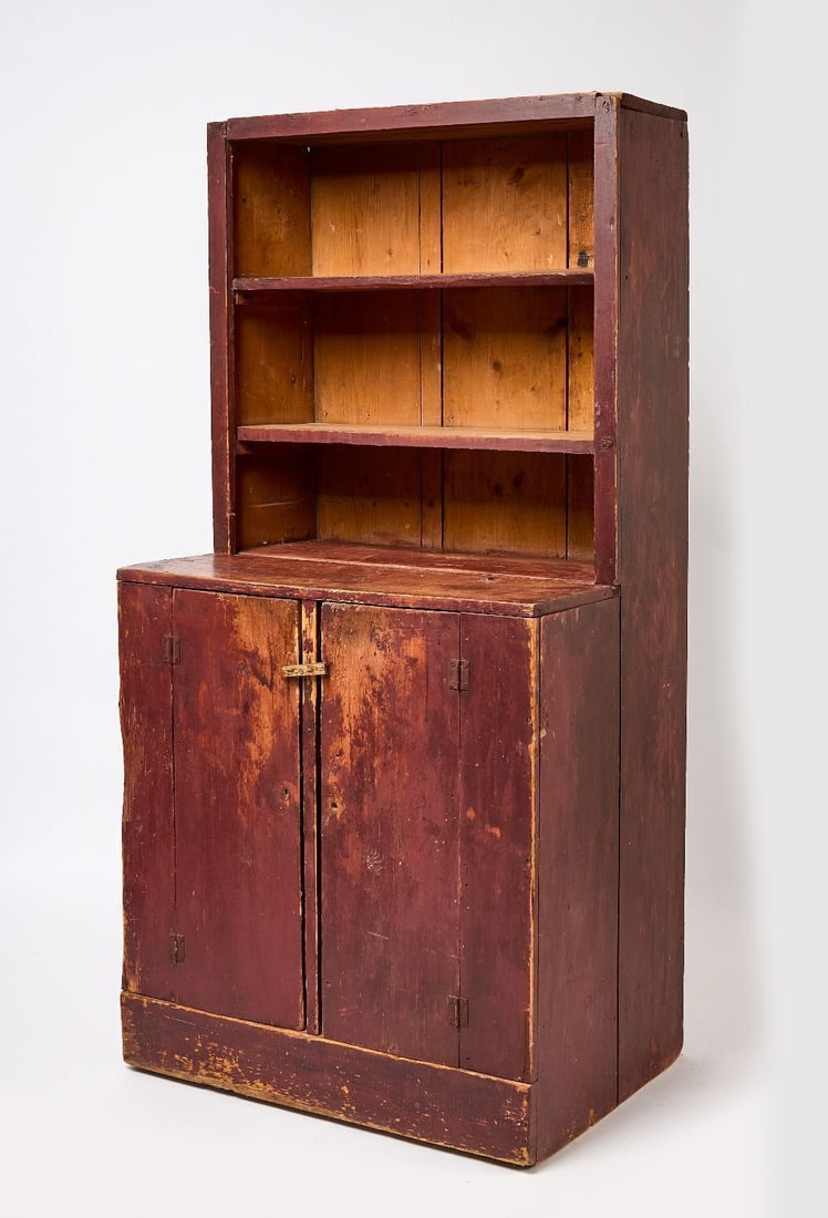 Painted Stepback Cupboard - 3