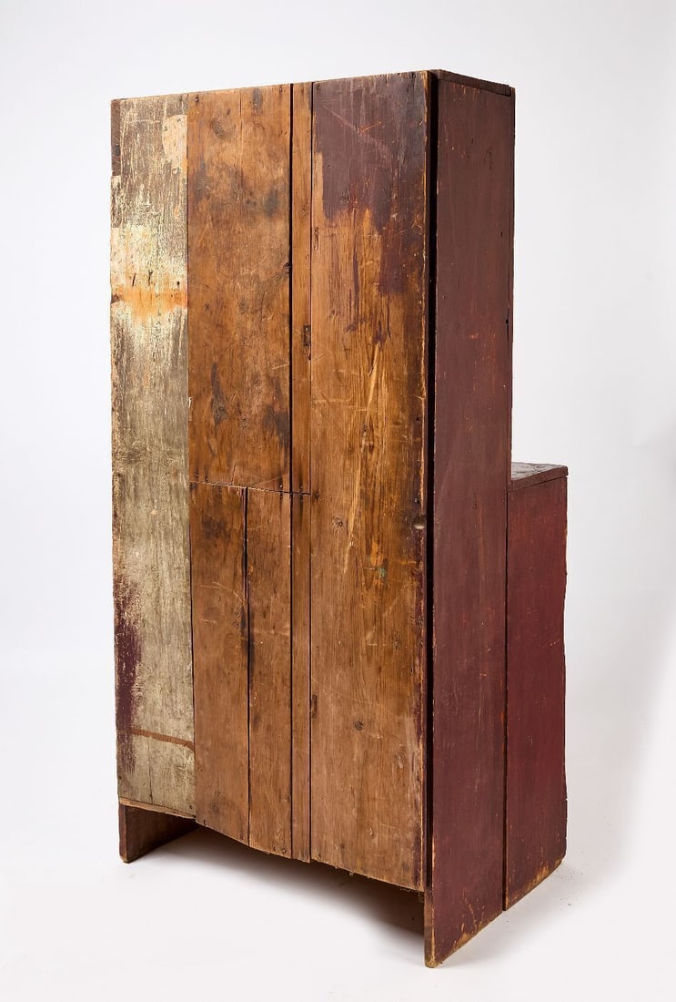 Painted Stepback Cupboard - 4