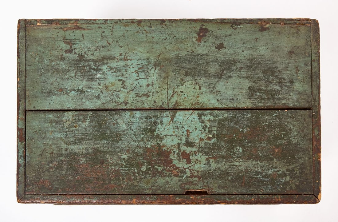 Diminutive Chest in Green Paint - 3