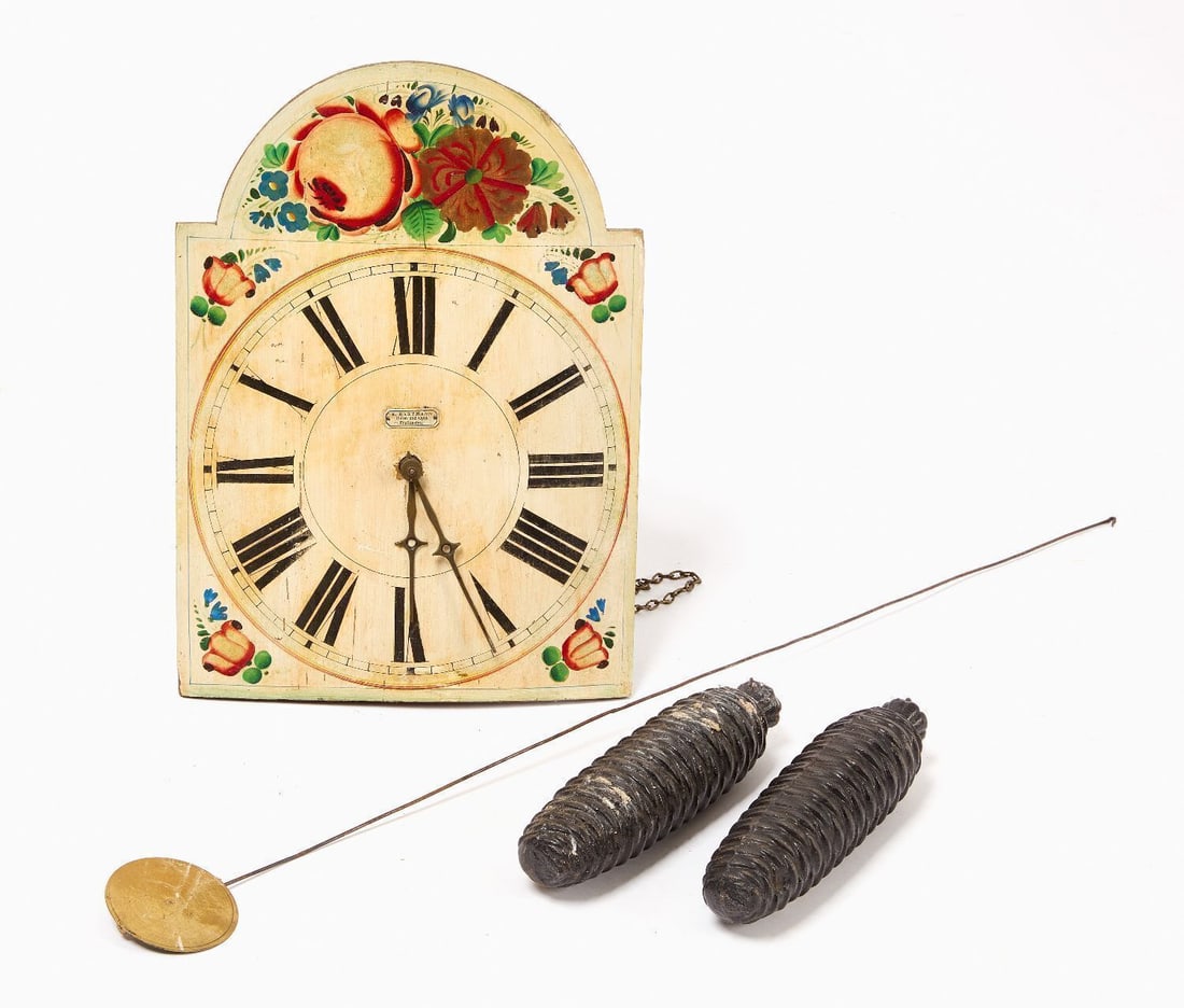 R. Hartmann Paint-Decorated Tall Clock - 6