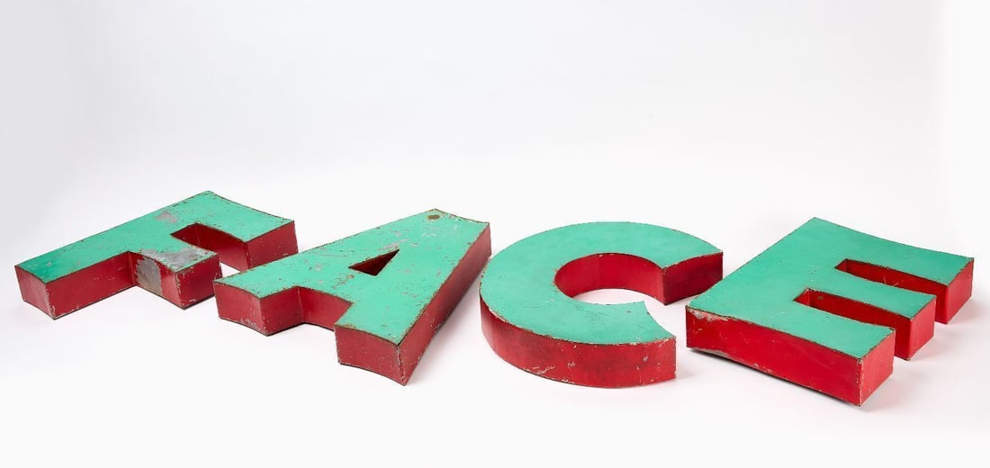 Set of Metal Letters - CAFE or FACE - 3