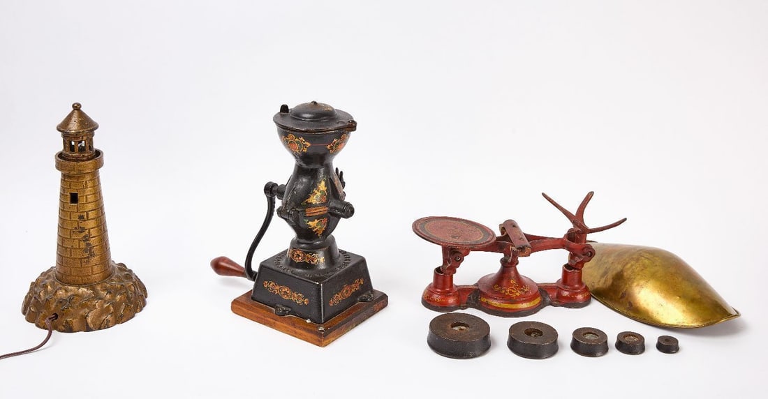 Coffee Mill, Lighthouse Lamp, and Scale - 2