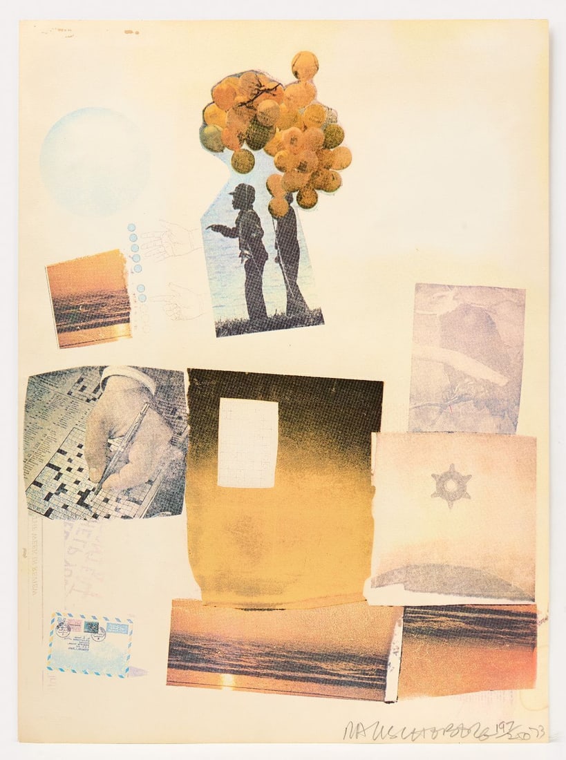 Robert Rauschenberg - 'Support': Robert Rauschenberg (American, 1925–2008), 'Support', 1973. Color screenprint on wove paper, numbered 197/250, signed "RAUSCHENBERG" and dated in graphite lower right; with