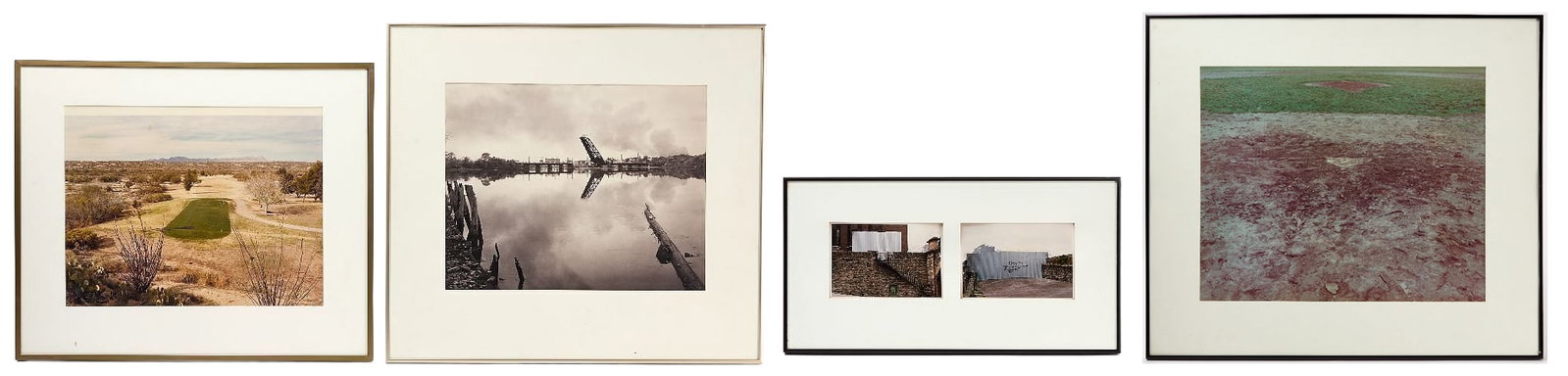 Five Photographs, Including William Larson 'Route 10': Four photographs, comprising: William Larson (American, 1942–2019), "Route 10, Tucson, Arizona," 1980, ektacolor print, artwork label to verso, framed under plexiglass; together with
