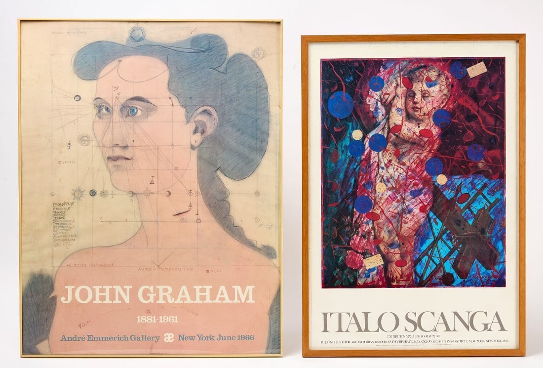 Two Exhibition Posters - Italo Scanga and John Graham (1 of 1)