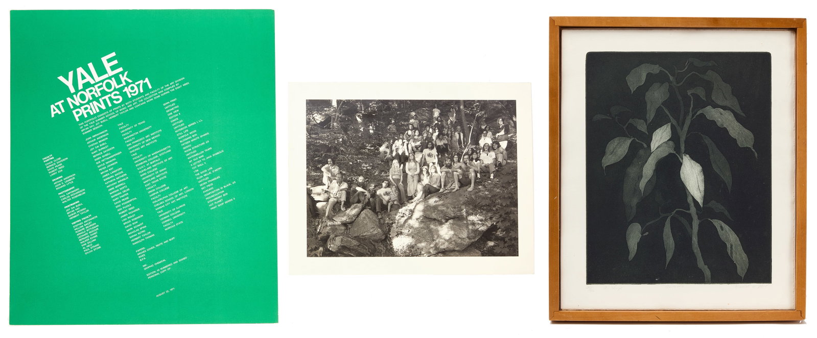 Yale at Norfolk Prints 1971 - Complete Portfolio: "Yale at Norfolk Prints 1971," a complete portfolio of 42 numbered and signed prints by students and faculty of the Art Division of the Yale University Summer School of Music and Art, Norfol