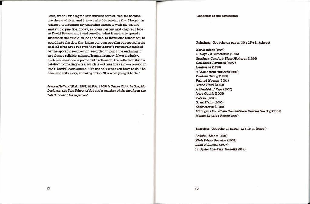 David Pease - 'Key Incident' Sampler - 6