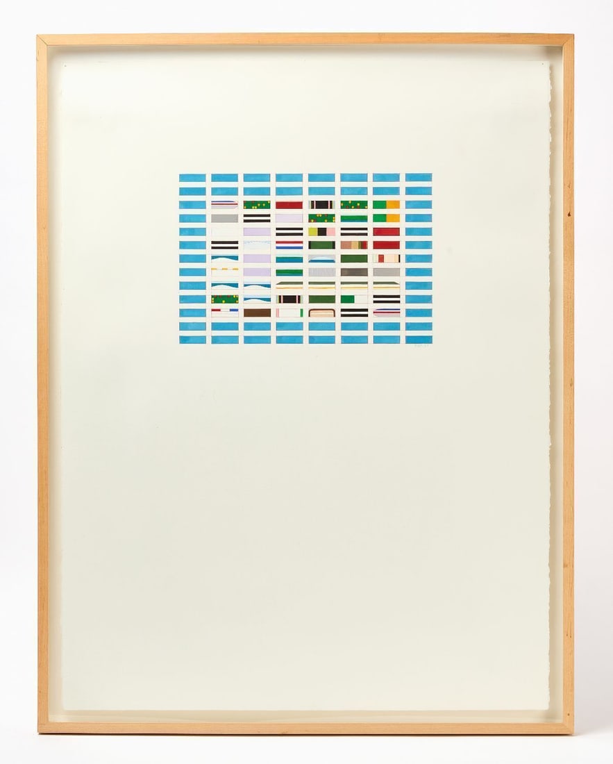 David Pease - 'Grand Hotel' Sampler: David Pease (American, 1932–2018), 'Grand Hotel', August 2004. Gouache on paper. Part of Pease's "Key Incidents" sampler series. Signed to center-right. Paper: H 30 in. W 2