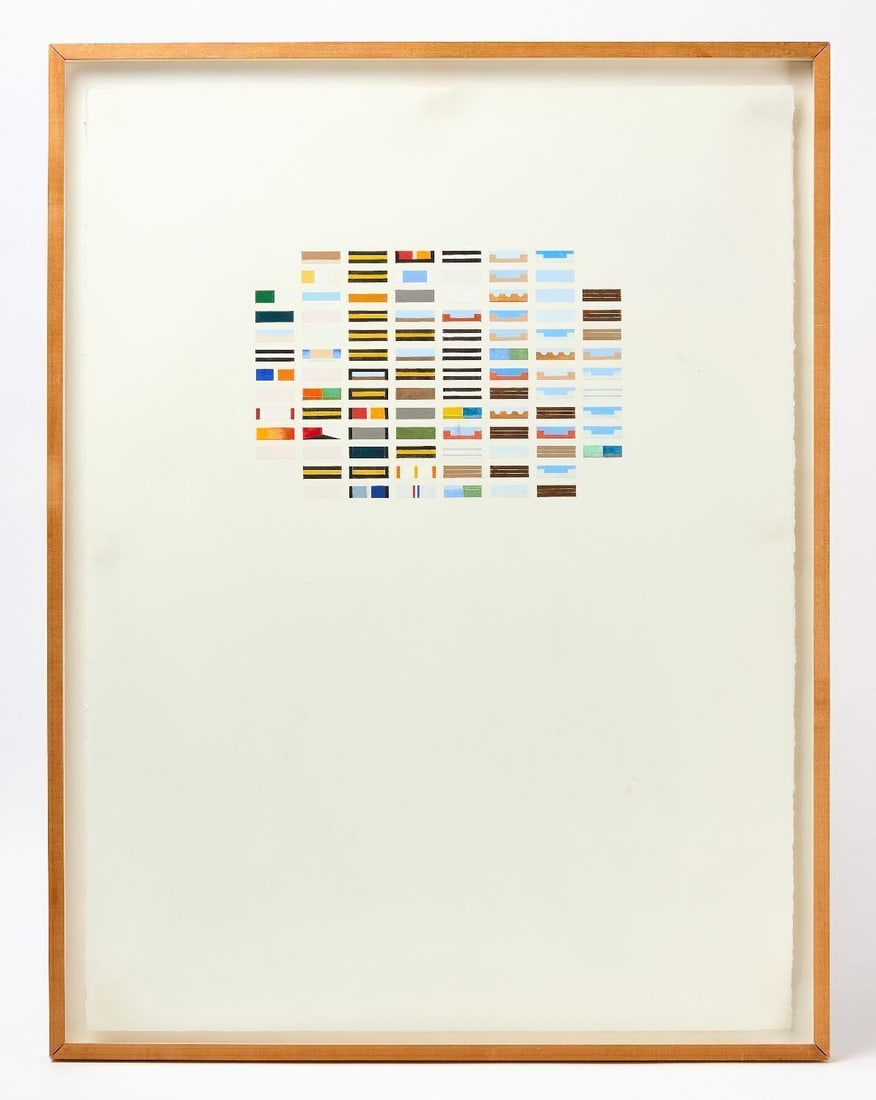 David Pease - 'Lock-Out' Sampler, #2 from the Four Corners Suite: David Pease (American, 1932–2018), 'Lock-Out' 1998. Gouache on paper. Number 2 of the "Four Corners Suite." Part of Pease's "Key Incidents" sampler series.