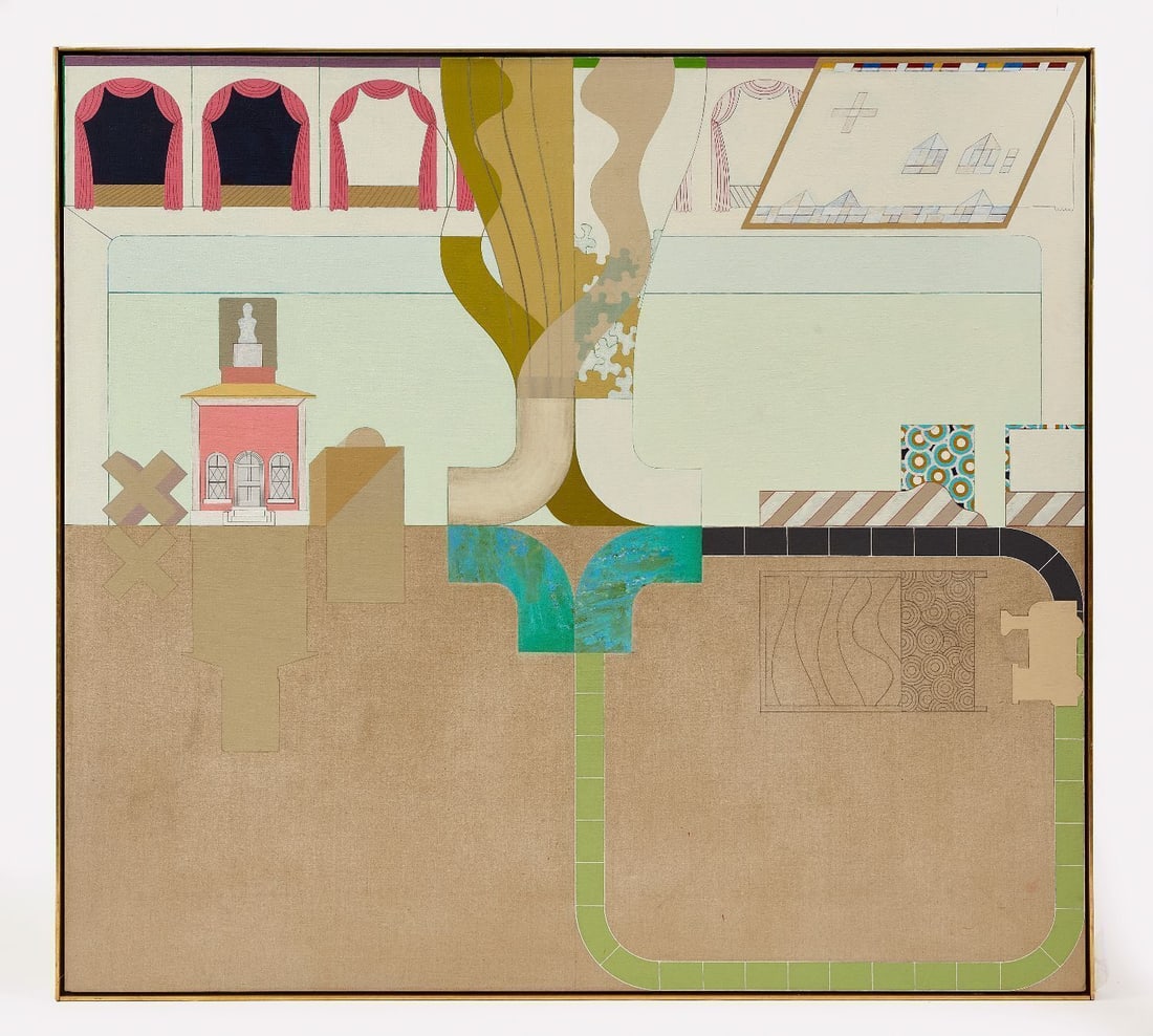 David Pease - 'End of Eden': David Pease (American, 1932–2018), End of Eden, 1970-71. Oil on canvas. Signed and dated on verso. Canvas: H 72 in. W 66 in. Provenance: Estate of David and Julie Pease.