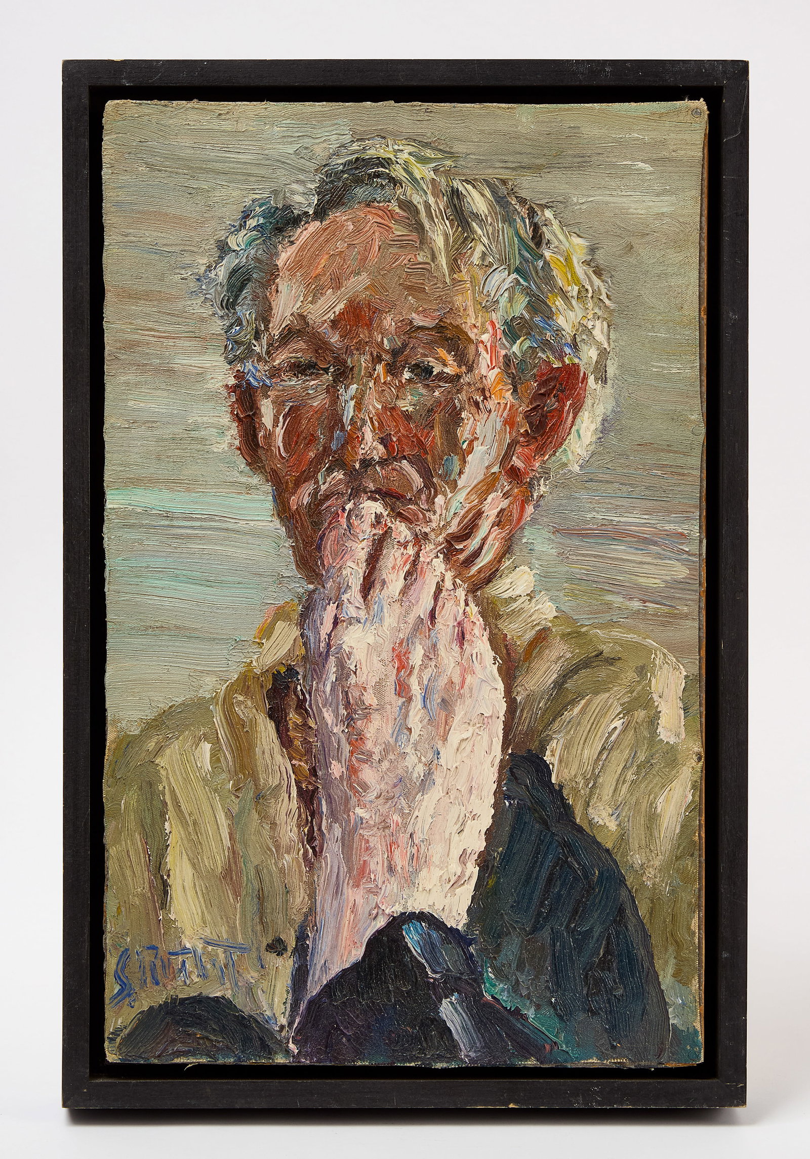 Samuel Rothbort - 'Head and Feet': Samuel Rothborth (1882-1971), Head and Feet, 1955. Oil on canvas. Signed lower left. Frame: H 19-1/2 in. W 12-7/8 in. About the Artist: Samuel Rothbort began sculpting at an early age, making animals
