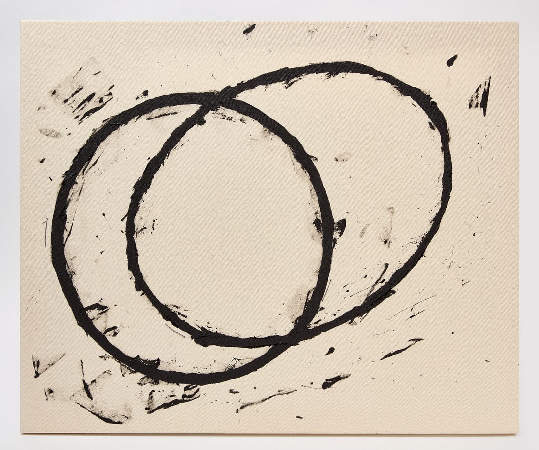 Gerald Ferguson - 'Two Ashcans': Gerald Ferguson (1937 –2009) - Two Ashcans, 2006. Enamel on canvas. H 28 in. W 24 in. Provenance: Fred Giampietro. About the Artist: Gerald Ferguson is best known as one of