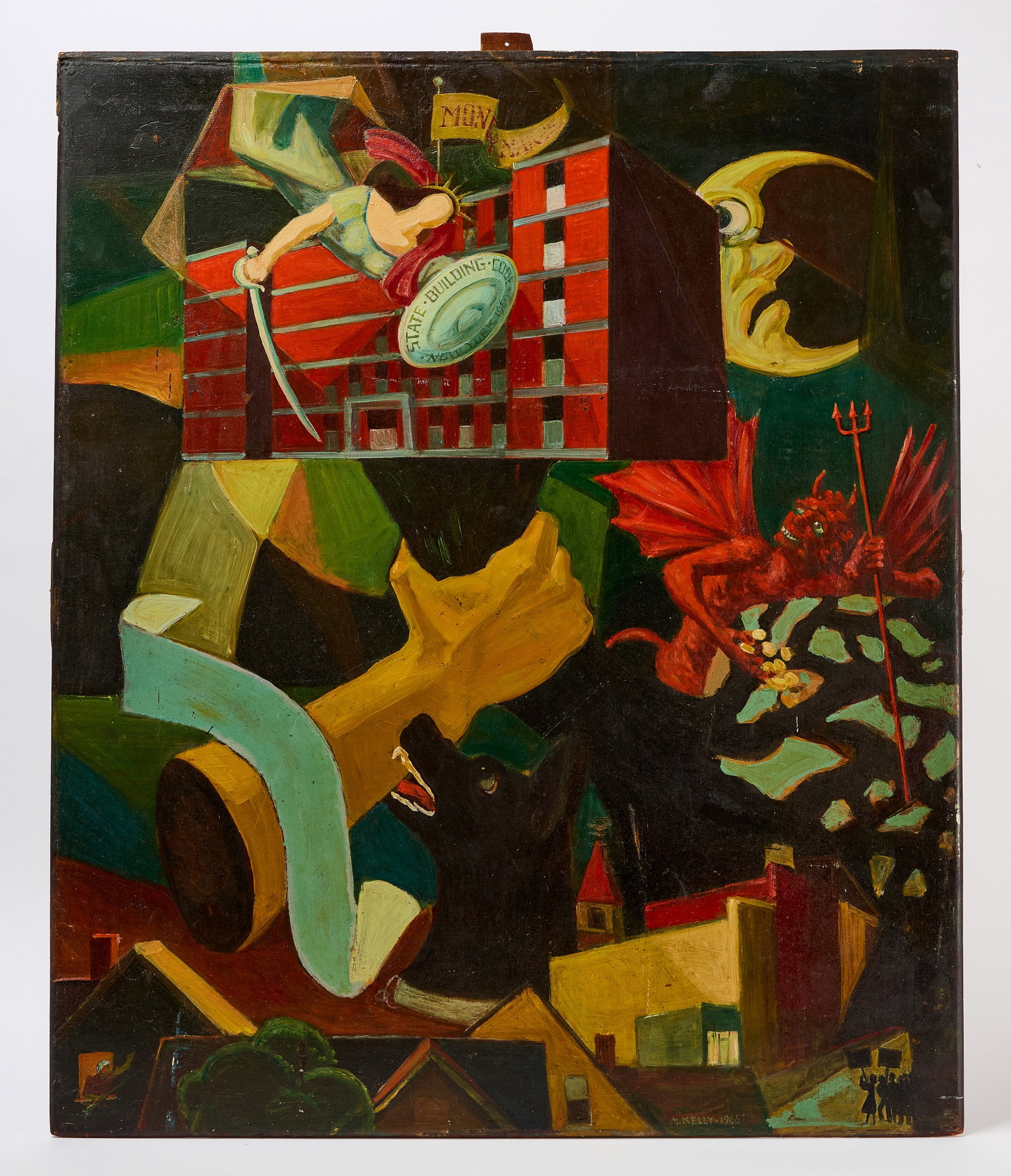 Money Maker' Satirical Allegory on Board (1 of 3)