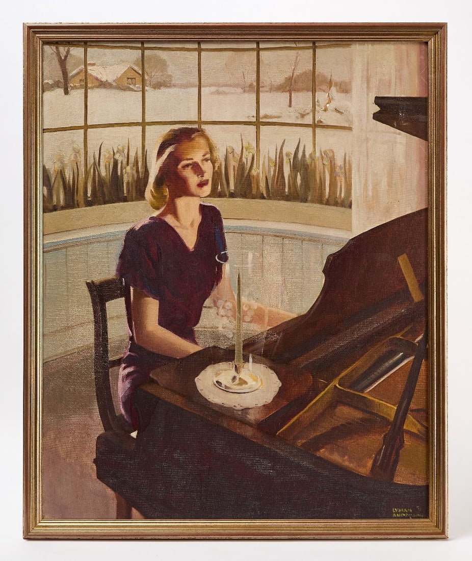 Lyman Anderson - Portrait of Verna Anderson at Piano (1 of 3)