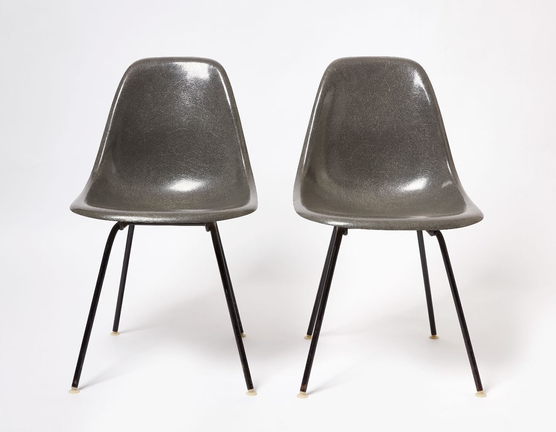 Pair of Eames Shell Chairs in Gray (1 of 5)
