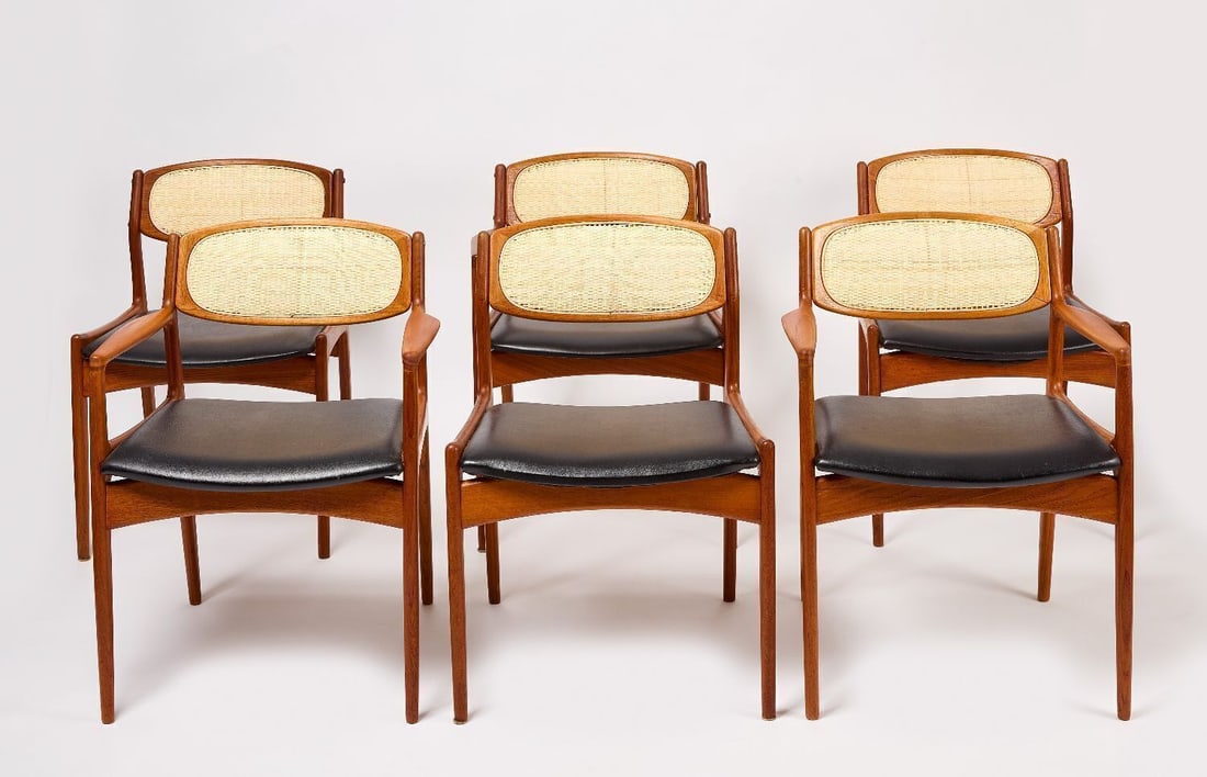 Set of Six Model 4325 Teak Dining Chairs, Ib Kofod-Larsen for Lenneberg (1 of 7)