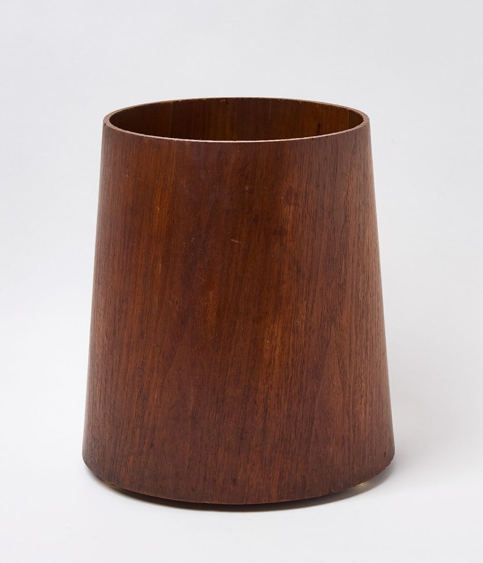 Jens Risom Walnut Wastepaper Basket (1 of 4)