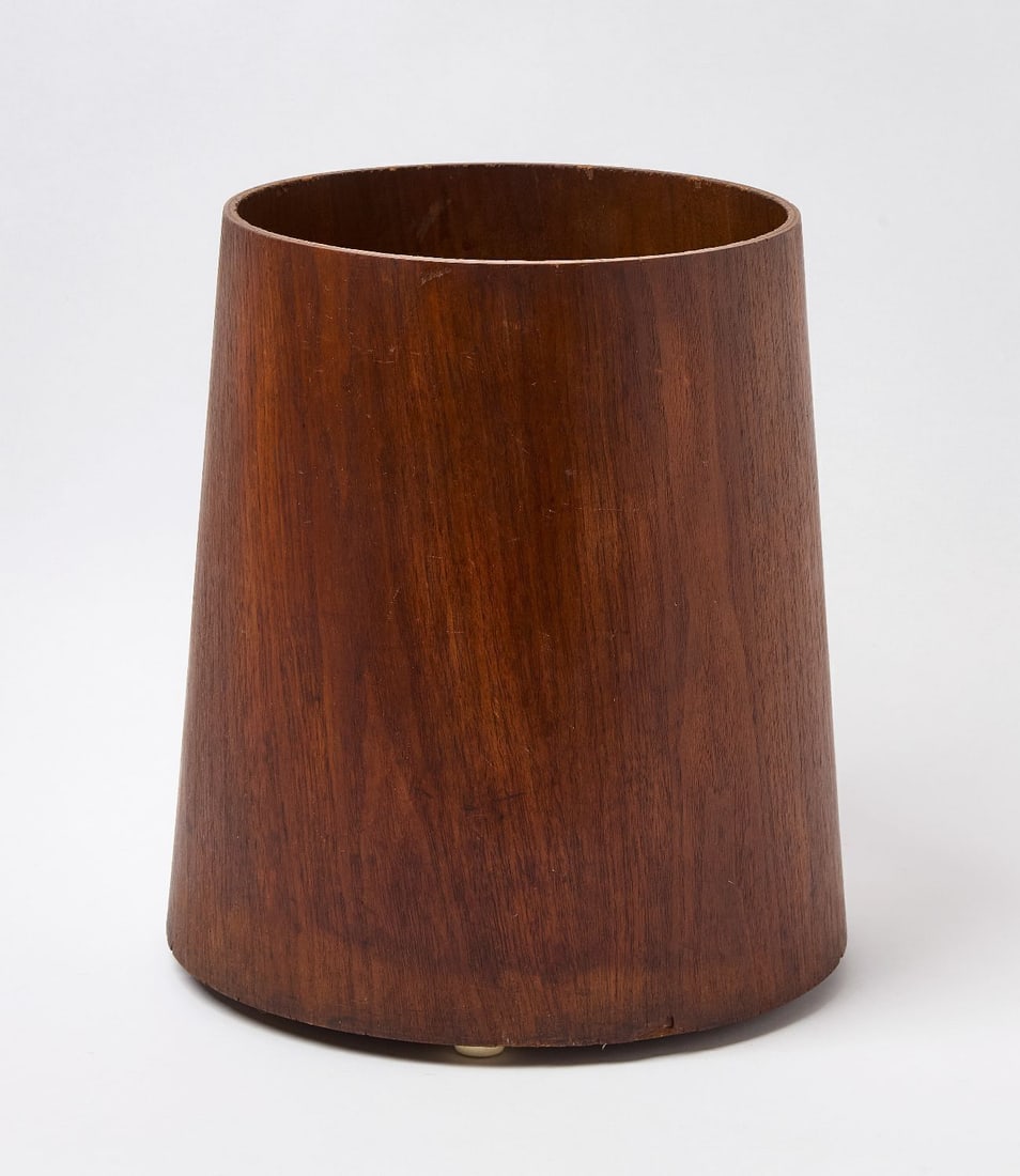 Jens Risom Walnut Wastepaper Basket - 2
